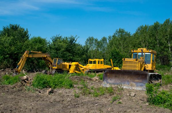 Bulldozer Clearing in Orange